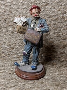 Vintage Vanmark Clown Figurine Clowning in America Oberstein "Legal Briefs"